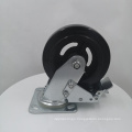 Hot Selling Furniture Castor Heavy Duty Cast Iron Rubber Black Rotary Roller 6 inch wheel Caster